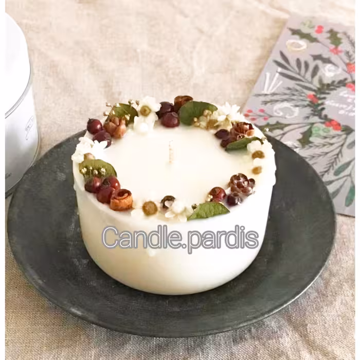 شمع تزئینی گل خشک معطر