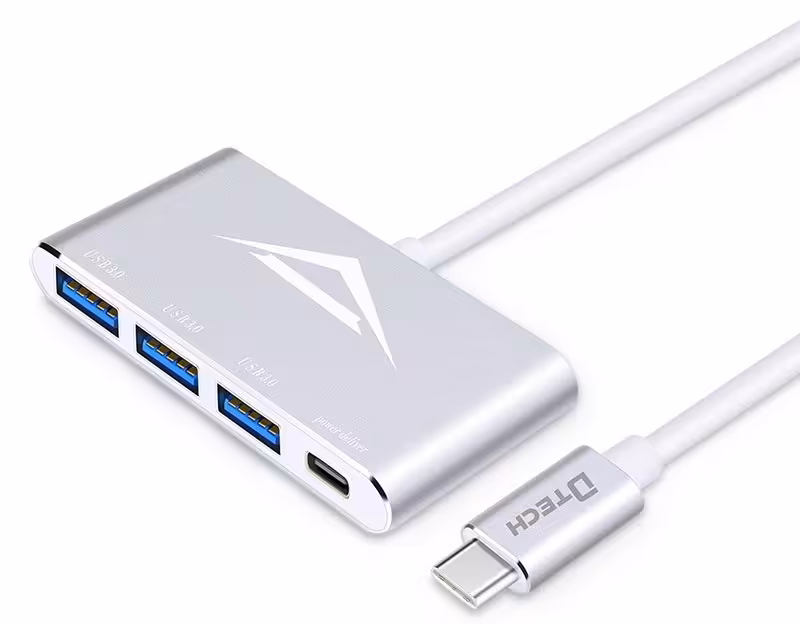 هاب 3 پورت Type-C به USB3.0 و PD دی تک مدل DT-T0016A
