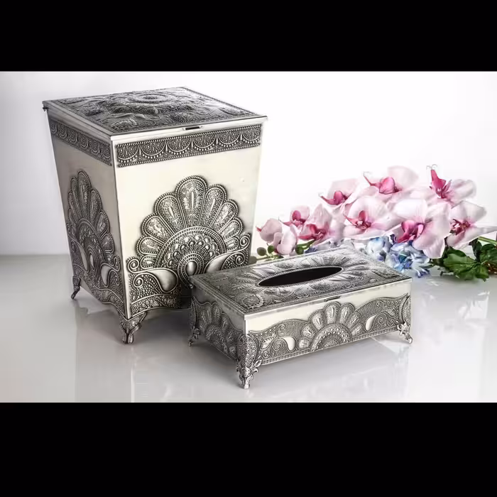 سطل دستمال فلزی