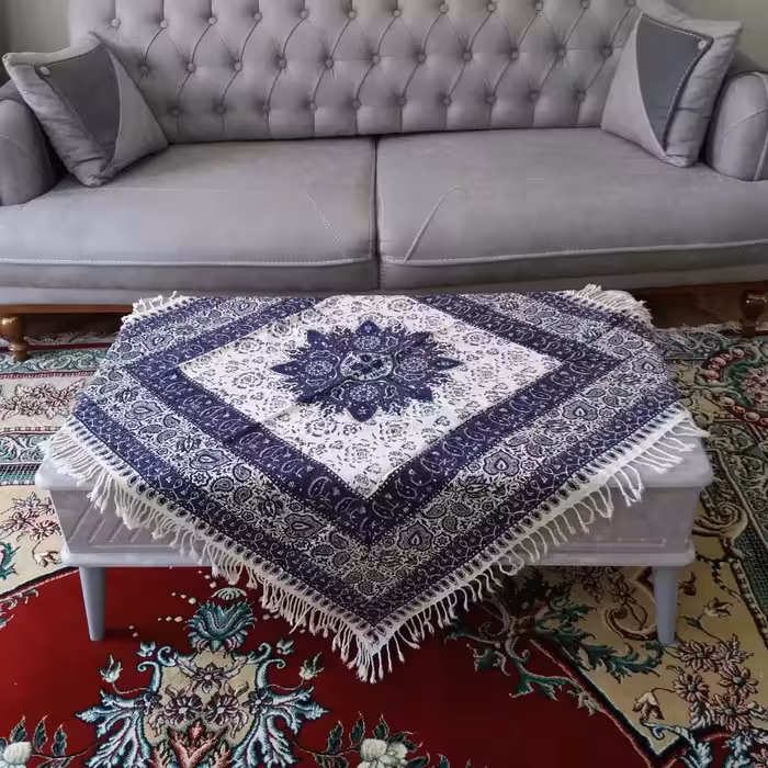 سفره قلمکاراصفهان طرح گل ترنج صادراتی ابعادیک دریک