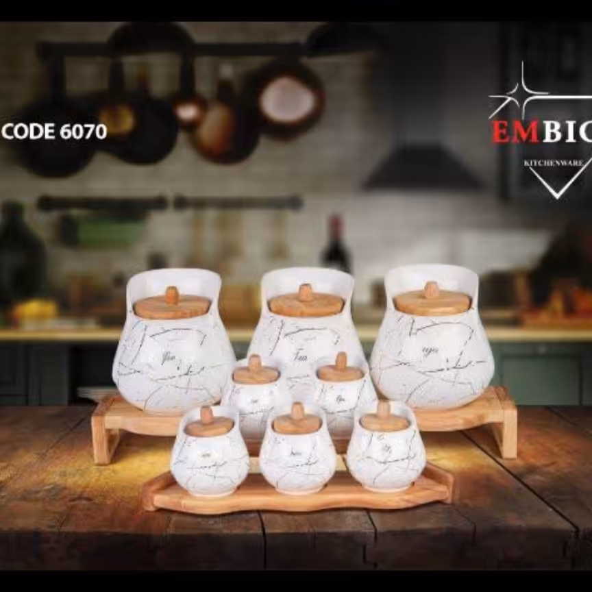 پاسماوری 8 تیکه استند دار چینی لبه دار