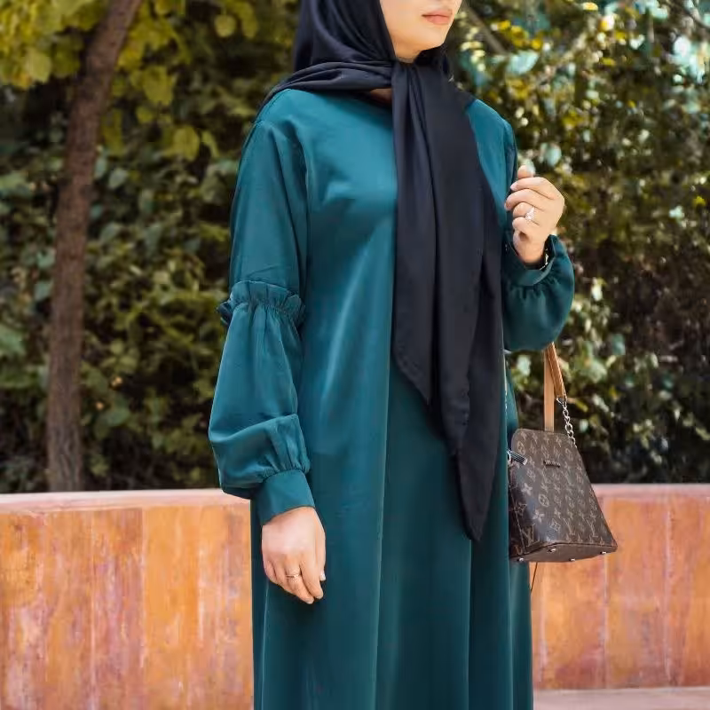 مانتوعبایی .جنس نداکریستال.بدون الکتریسیته.فری سایز.تک رنگ.عمده و تک.