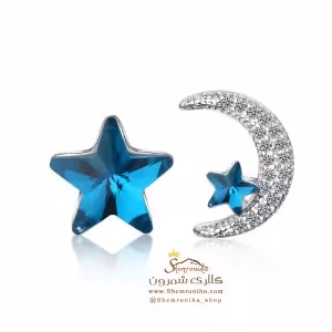 گوشواره نامتقارن ستاره و ماه EAR469S0