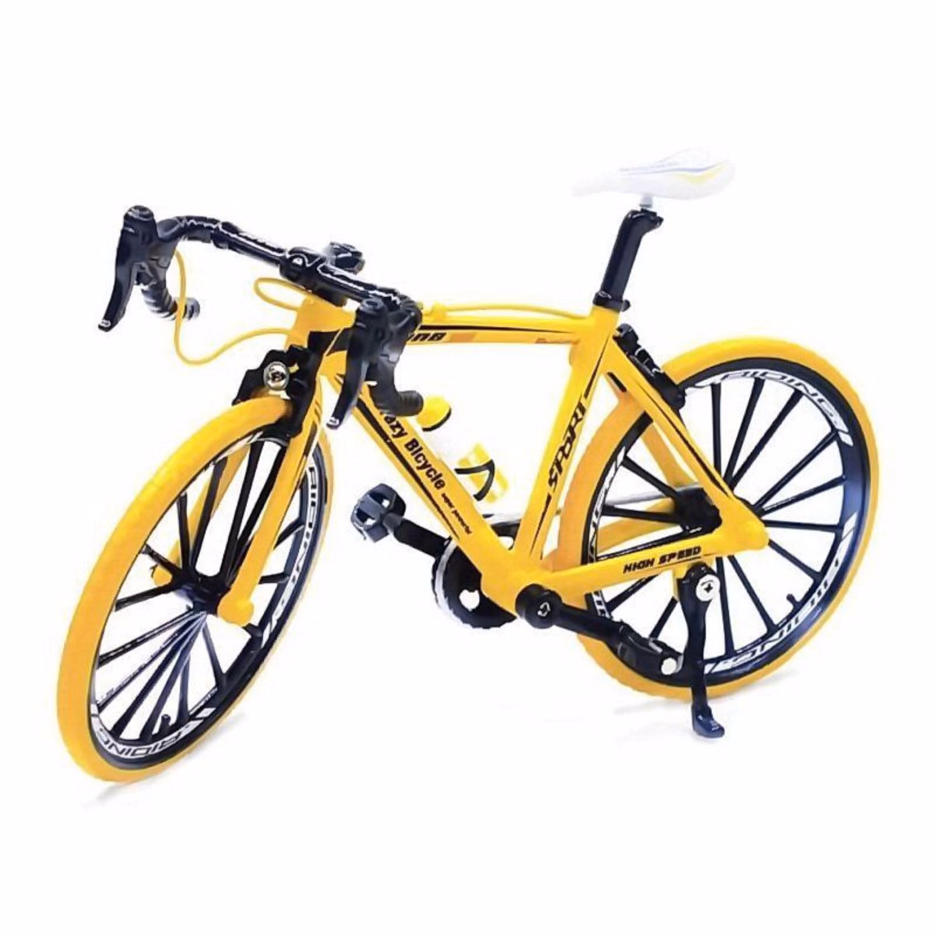 کیت ماکت فلزی دوچرخه کورسی - زرد