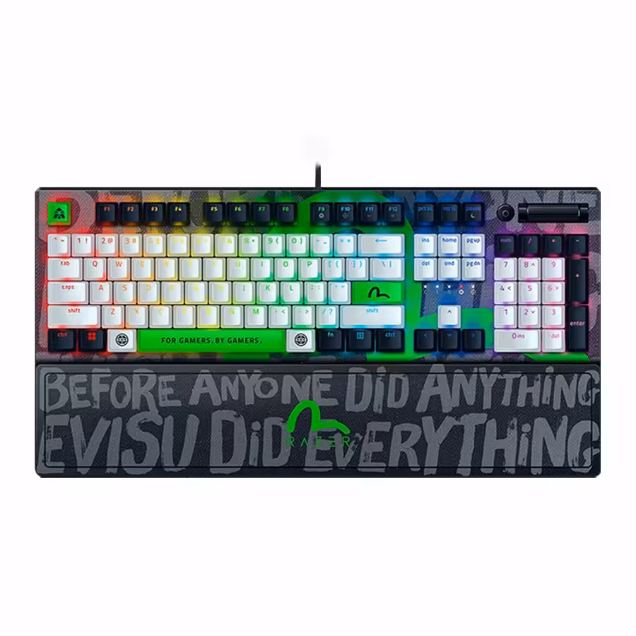 کیبورد گیمینگ ریزر EVISU BlackWidow V3 Green Switch