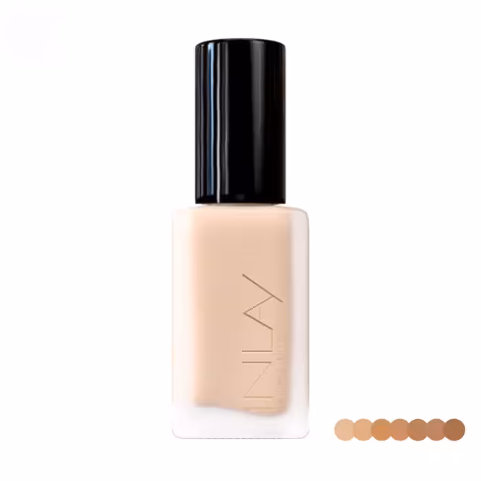 کرم پودر شیشه‌ای مات کننده اینلی مدل پوشانندگی بالا در 7 رنگ حجم 30 میلی لیتر