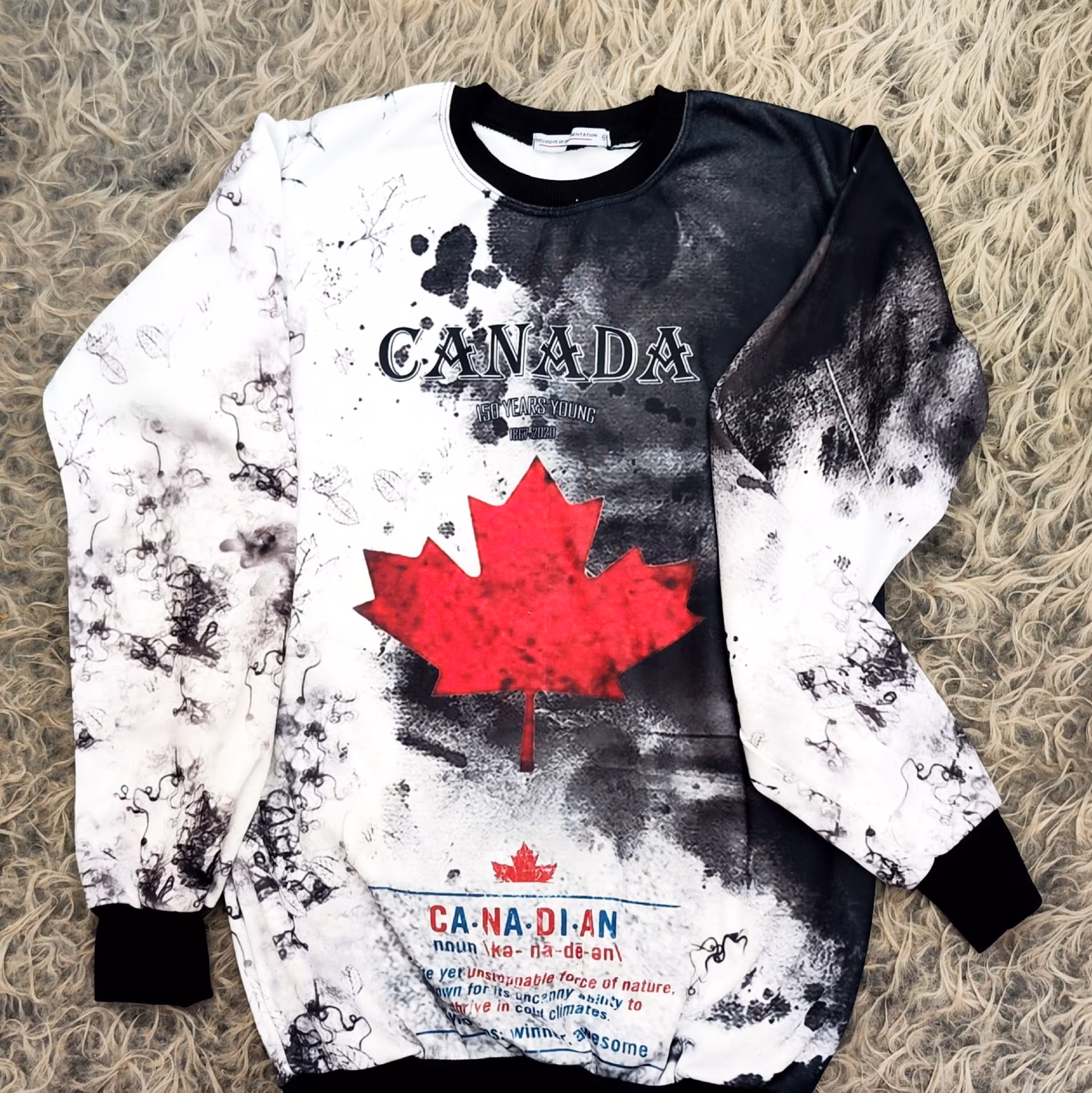 بلوز طرح کانادا  جنس دورس پنبه  سایز 60.65 