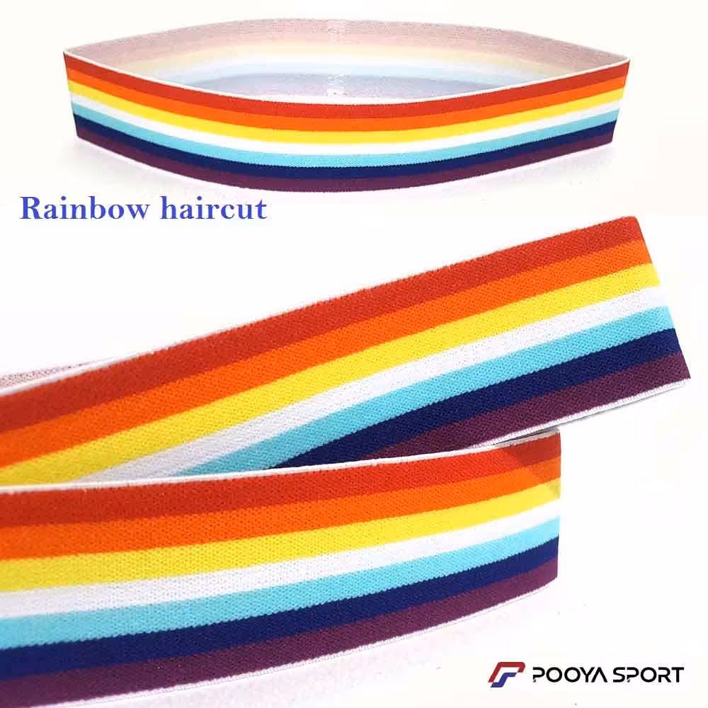 تل مو ورزشی پهن کشی رنگین کمان SPORT دو رو خارجی