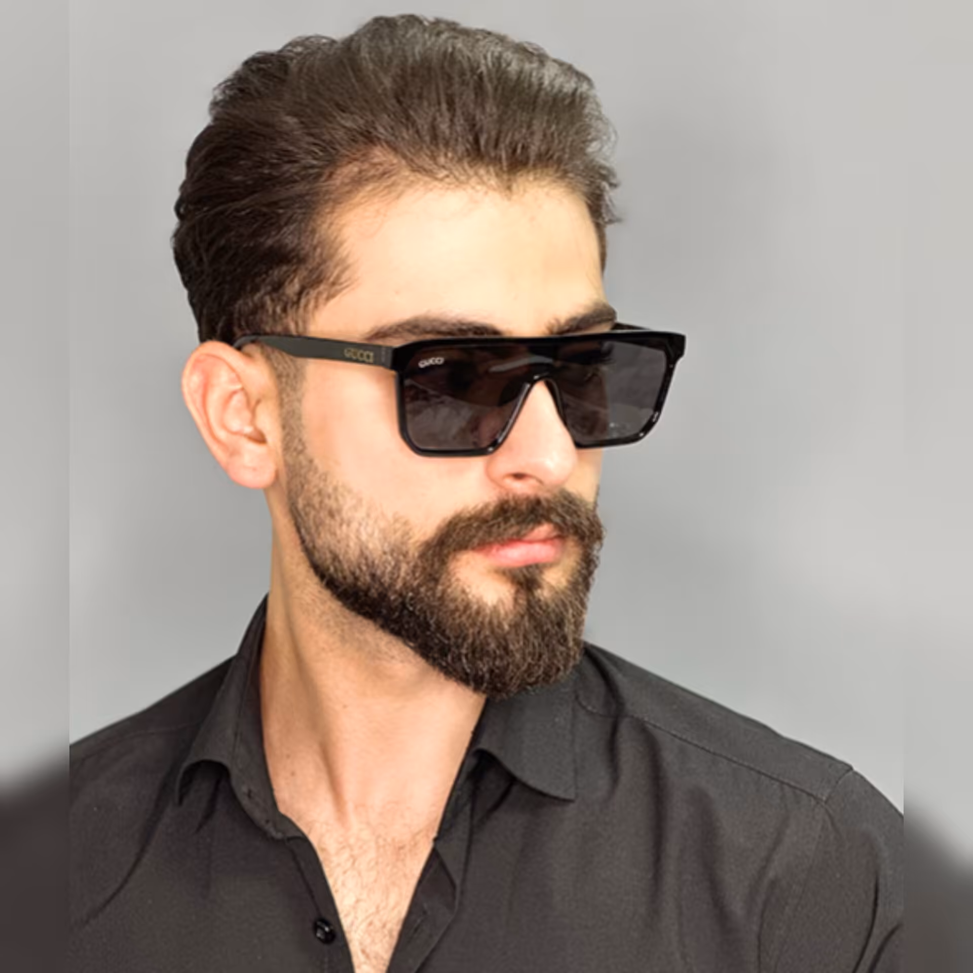 عینک آفتابی اورجینال مردانه مشکی برند گوچی