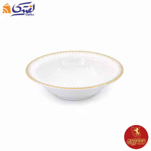 کاسه سالاد خوری چینی زرین ایتالیا اف طرح سپیدار سایز 14