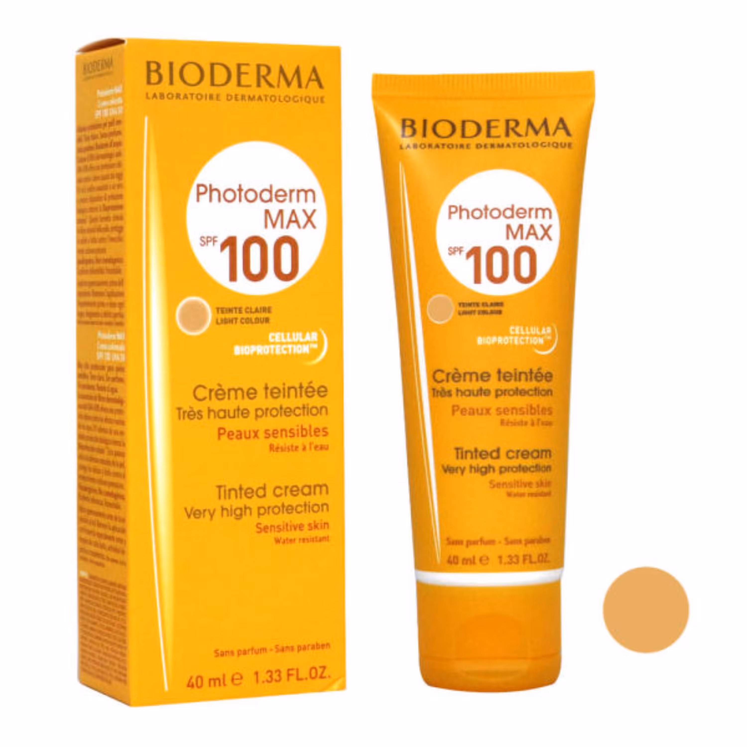 ضد آفتاب رنگی بایودرما مدل SPF 100 (حجم 40 میلی لیتر)