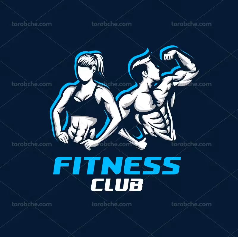 وکتور لوگوی بدن سازی | گرافیک با طعم تربچه