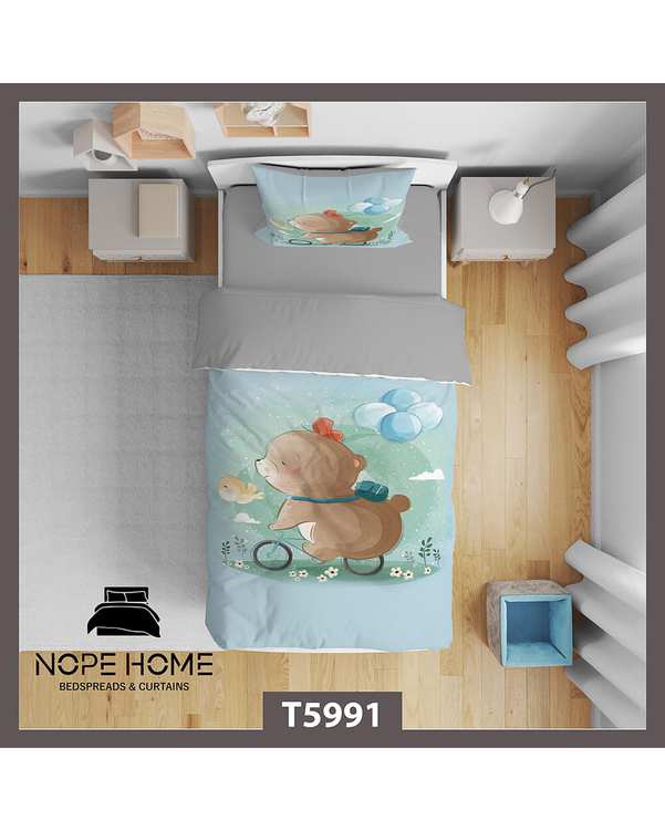 سرویس لحاف روتختی کودک یک نفره 5 تکه نوپه هوم Nopehome طرح عروسک کد T5991