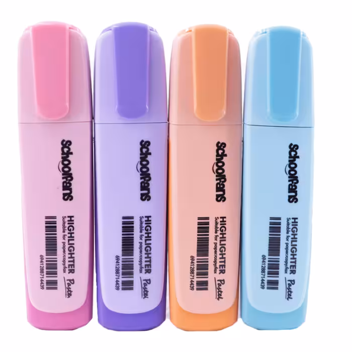 ماژیک هایلایت پاستلی اسکول فنس بسته 4 عددی