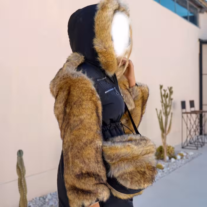 ست کاپشن و کیف مموری به همراه خرج کار  پوست داخل کار آستر              