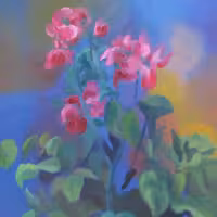 تابلو نقاشی بوته گل رز