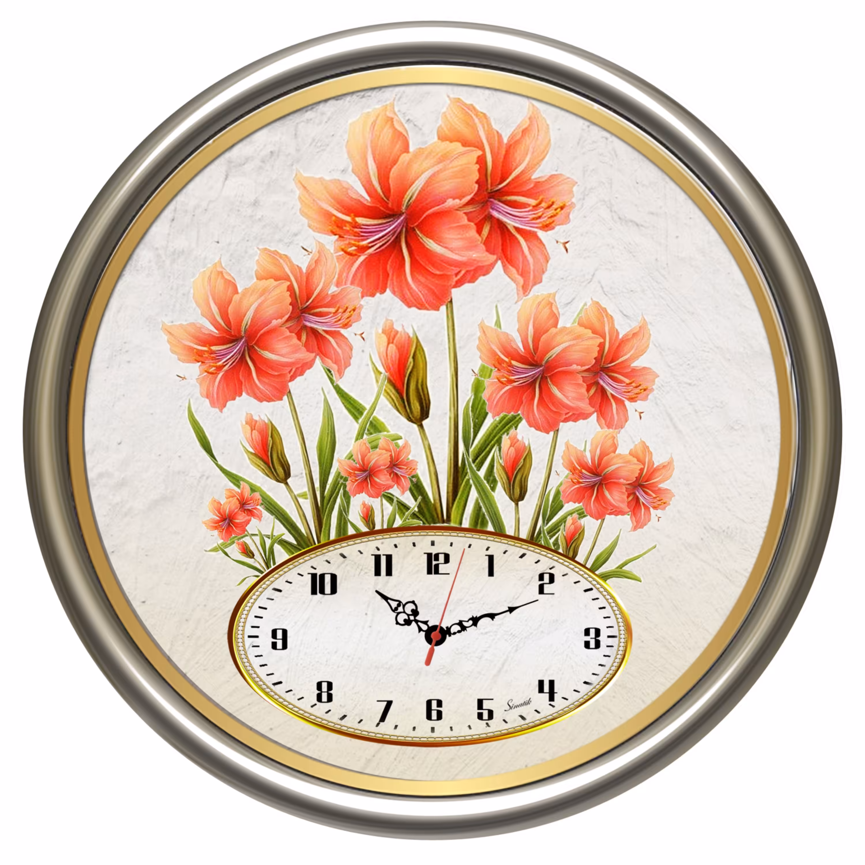 ساعت رومیزی فانتزی طرح گل کد 139