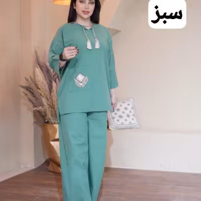 ستمانتو شلوار لنین یقه منگوله دار