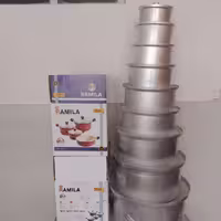 سرویس 9 قابلمه روحی - تولیدی قابلمه روحی aluminium cookware factory made in iran by 
