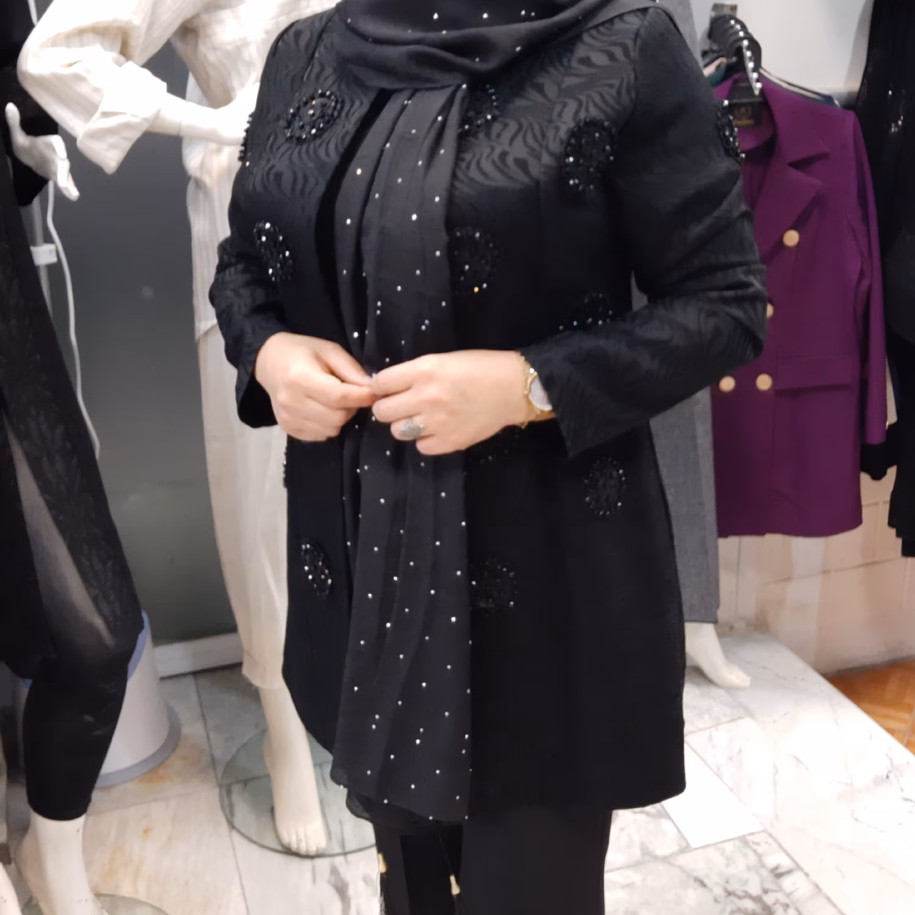 کت مروارید دوزی