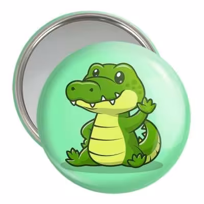 آینه جیبی خندالو مدل حیوانات بامزه تمساح کد 25417