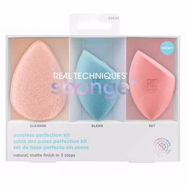 ست پد اسفنجی ریل تکنیکز REAL TECHNIQUES مدل سه عددی 4245