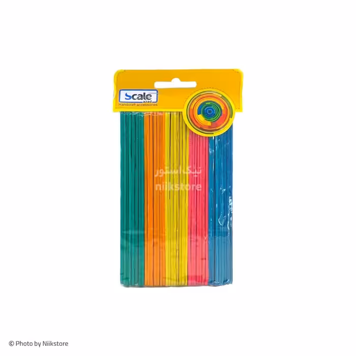 چوب بستنی (آبسلانگ) پهن صادراتی رنگی اسکیل