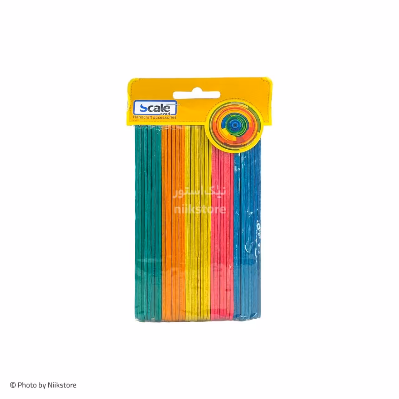 چوب بستنی (آبسلانگ) پهن صادراتی رنگی اسکیل