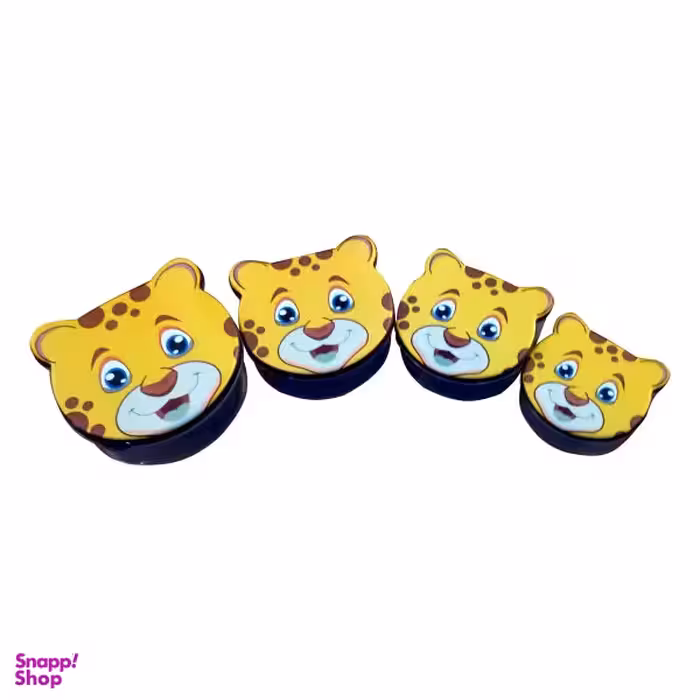 ظرف نگهدارنده غذای کودک مدل ببر کد 012 مجموعه 4 عددی