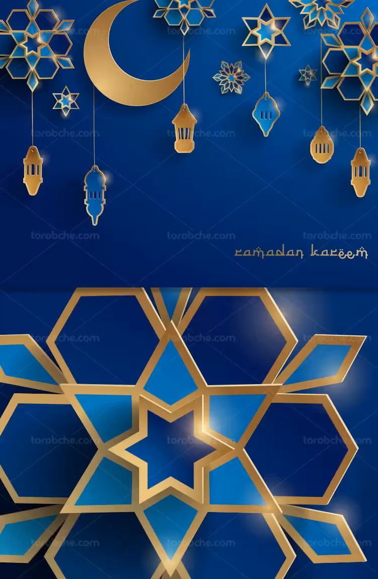 وکتور بکگراند ماه رمضان | گرافیک با طعم تربچه