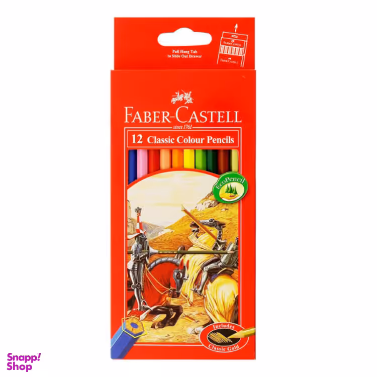 مداد رنگی 12 رنگ فابر کاستل مدل کلاسیک