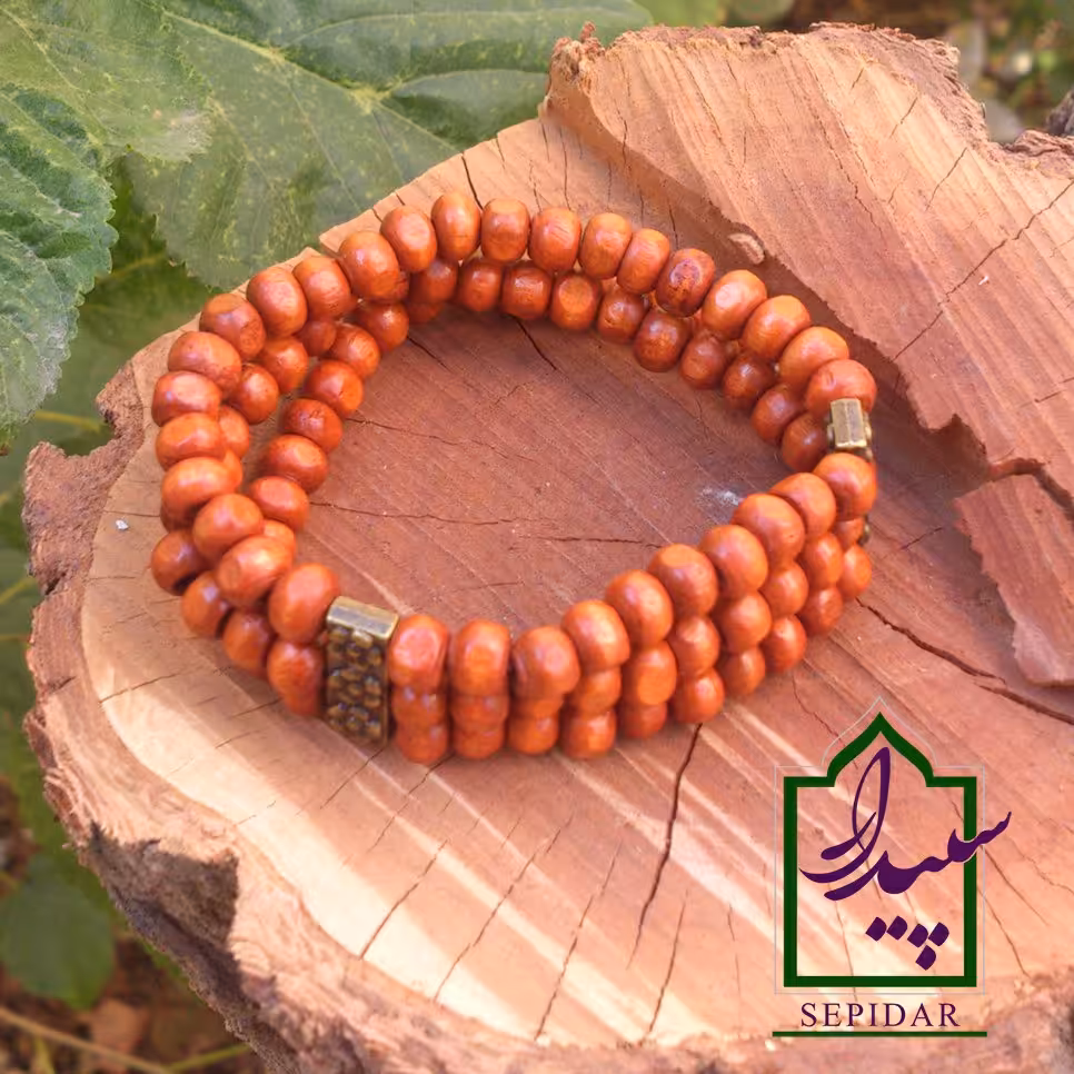 دستبند کشی چوبی عناب سه ردیفه