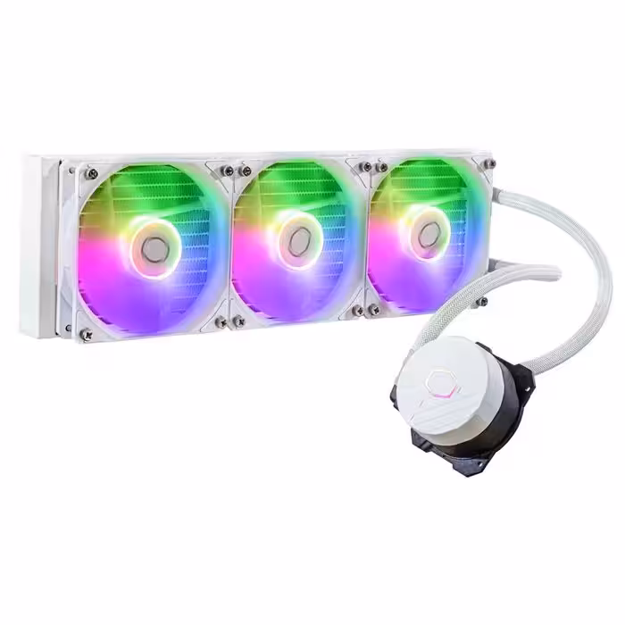 فن پردازنده مایع کولر مستر سفید FAN 360L CORE ARGB WHITE