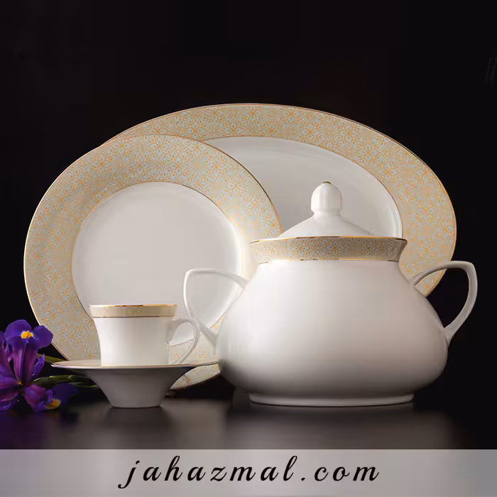 سرویس چینی زرین طرح آناهید 108 پارچه