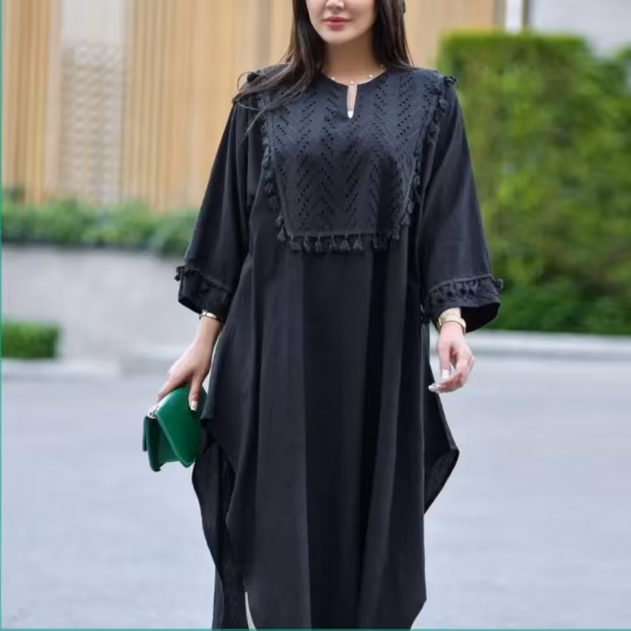 یه کار بلند خنک و سبک با یه خرج کار خوشکل مناسب تابستون و محرم