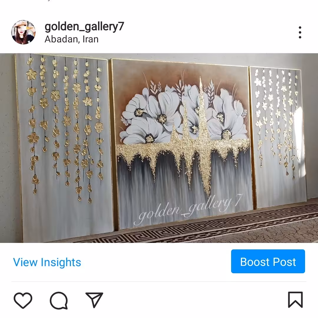 تابلوی گل برجسته