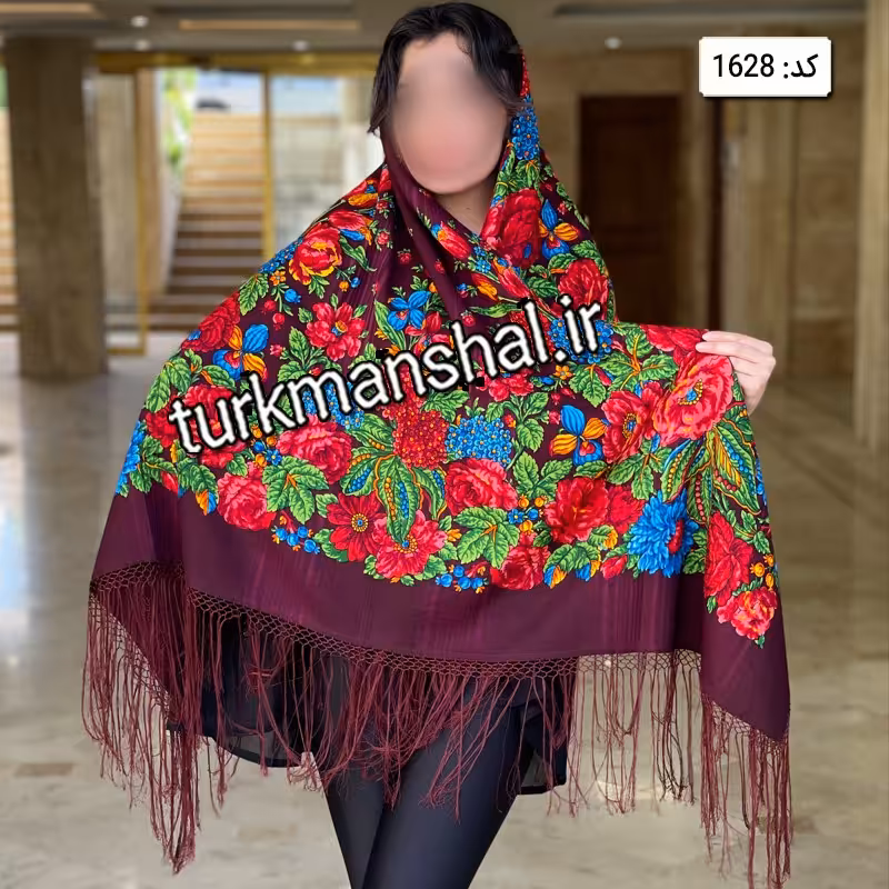 روسری ترکمنی پشمی کد 1628