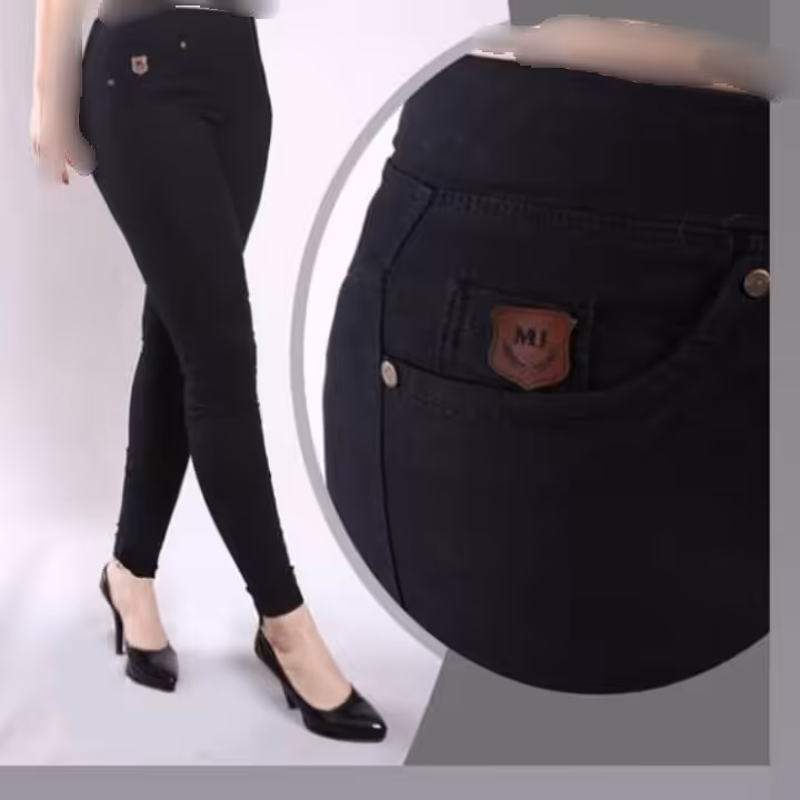 شلوار زنانه لی کشی( طرح لی) مشکی سایز بزرگ 38 تا 48