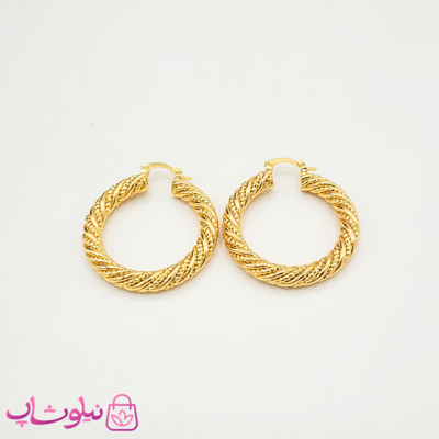 گوشواره حلقه ای دخترانه YSX پهن با قطر 35 سانت کد 1191