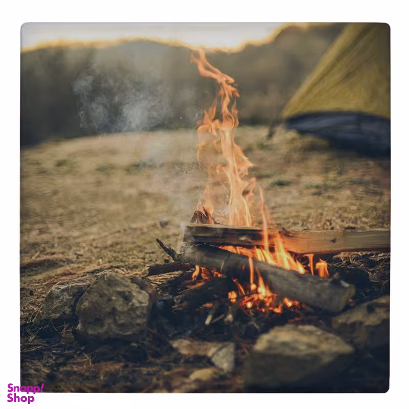 زیر لیوانی طرح آتش و چادر مسافرتی کد 5353105_3925