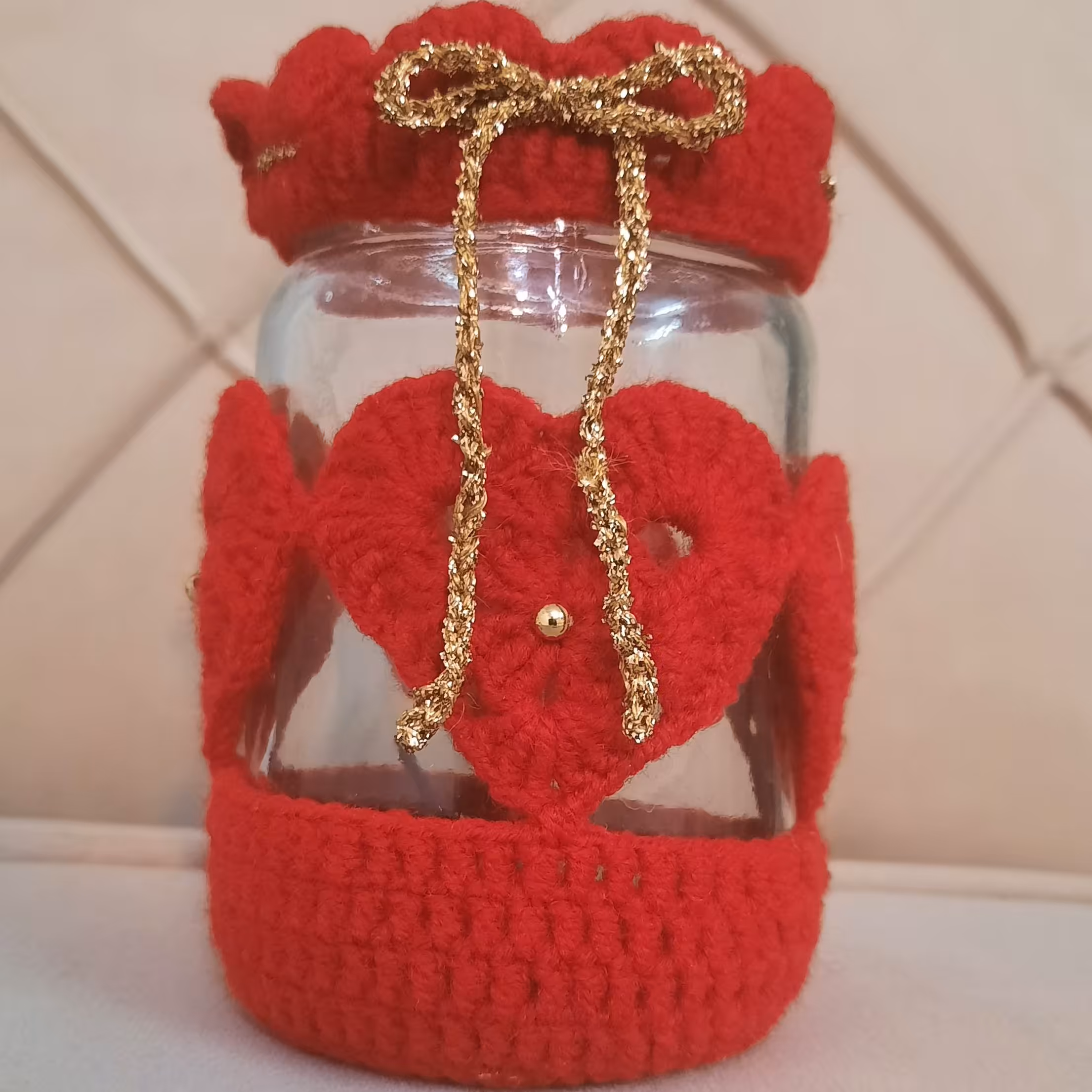 جاشمعی طرح قلب قلاب بافی