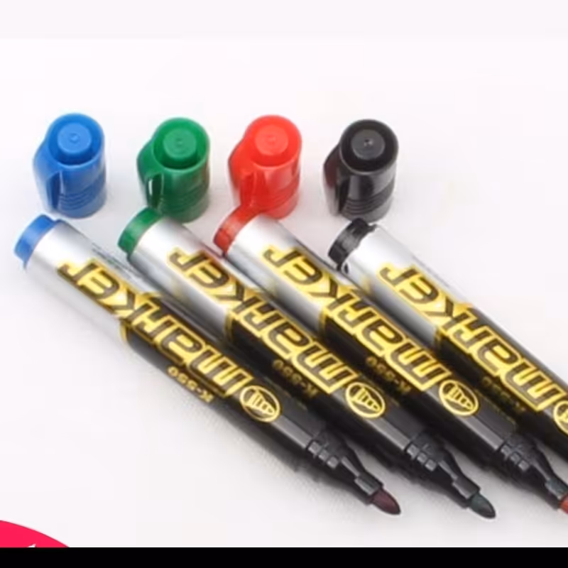 ماژیک غیر وایت برد در چهار رنگ آبی قرمز مشکی و سبز