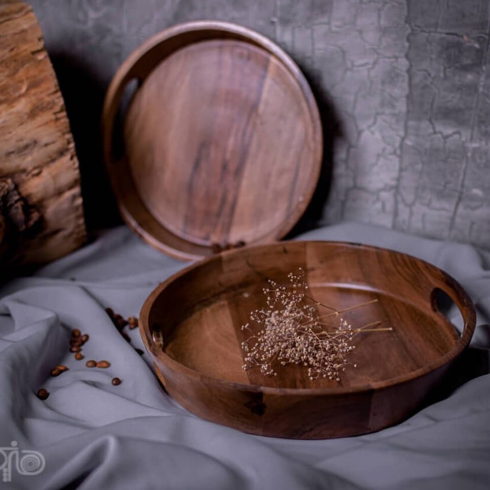 سینی چوبی لبه دار