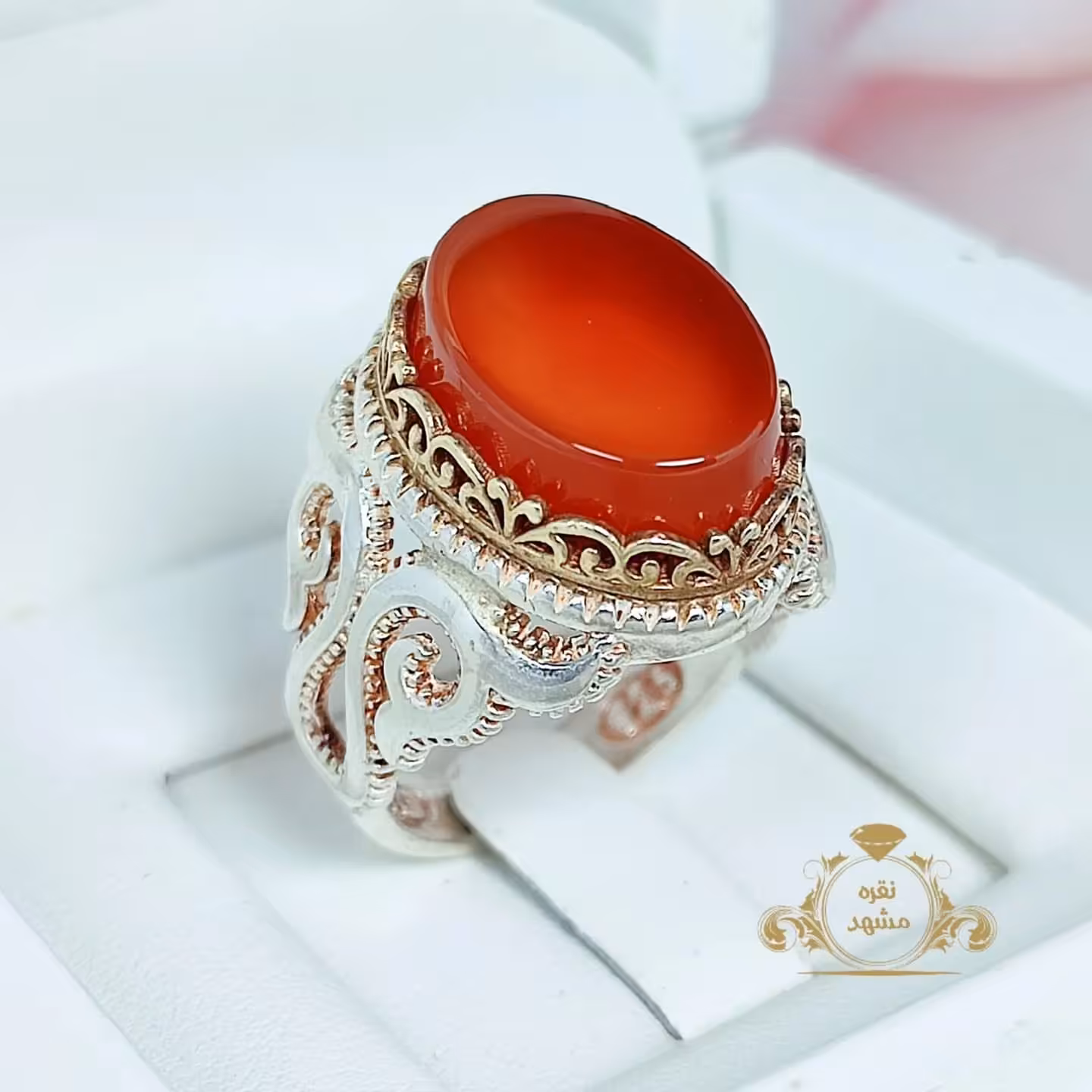 انگشتر نقره عقیق سرخ (کد 1261)