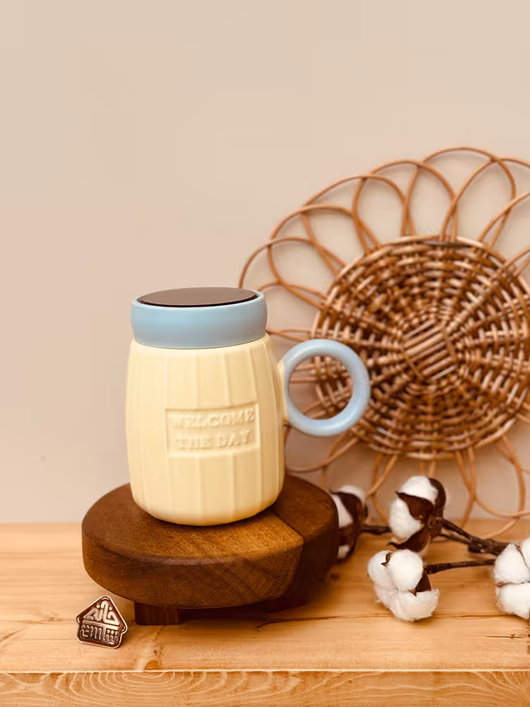 ماگ پاستیلی دسته گرد درب آینه ای کد001222