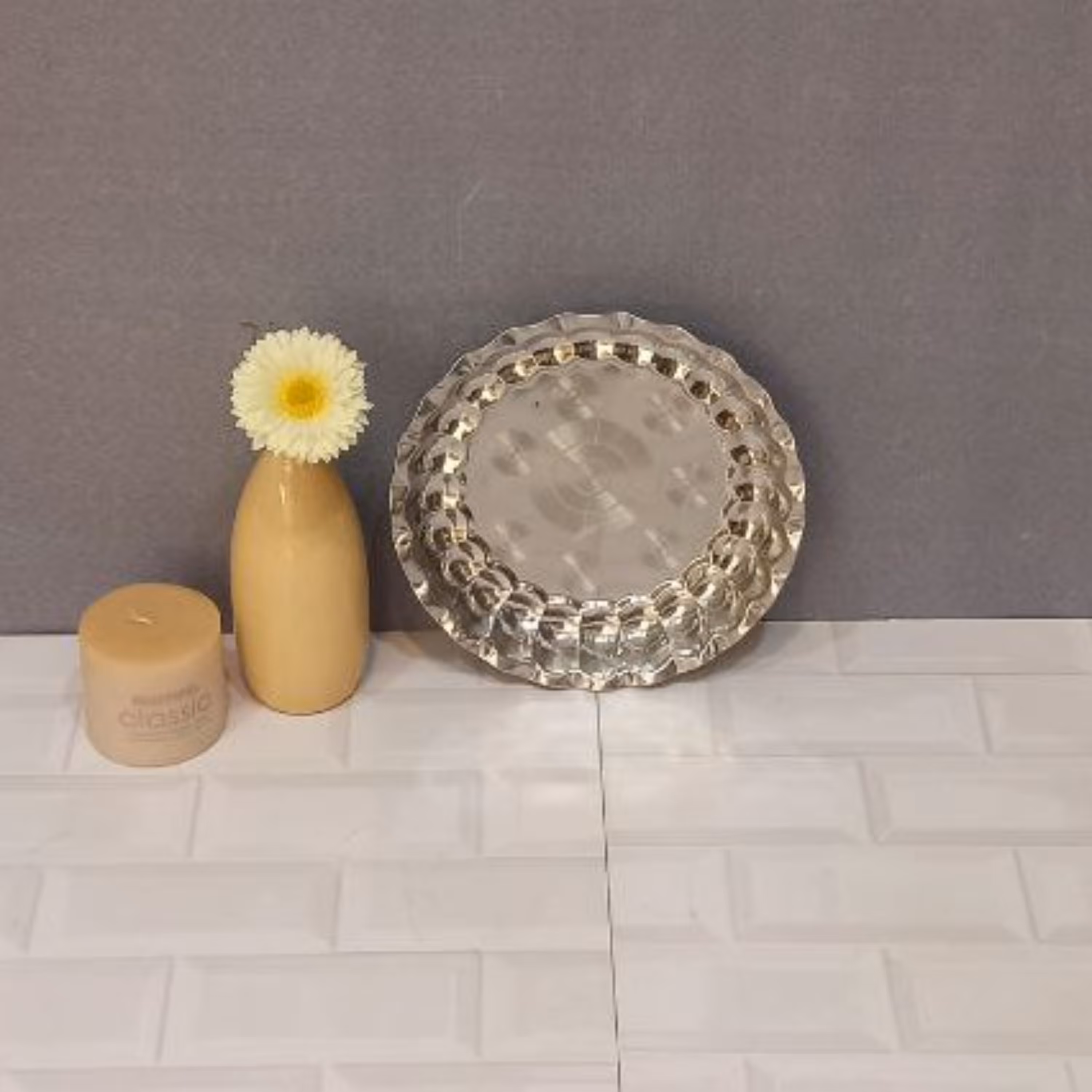 سینی سایز 25 کنگره دار آبکاری استیل جنس آهن درجه یک کیفیت بالا و طراحی خاص وزیبا