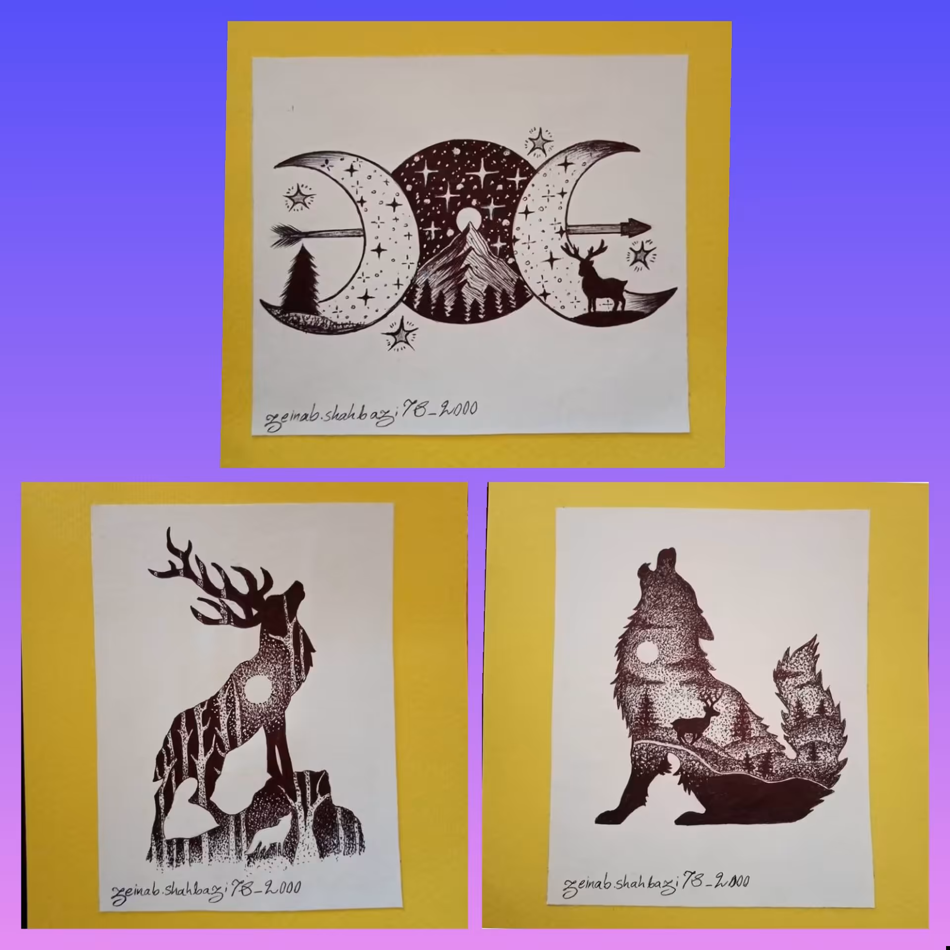 سورئالیسمگرگوگوزن با راپید ابعاد13در16