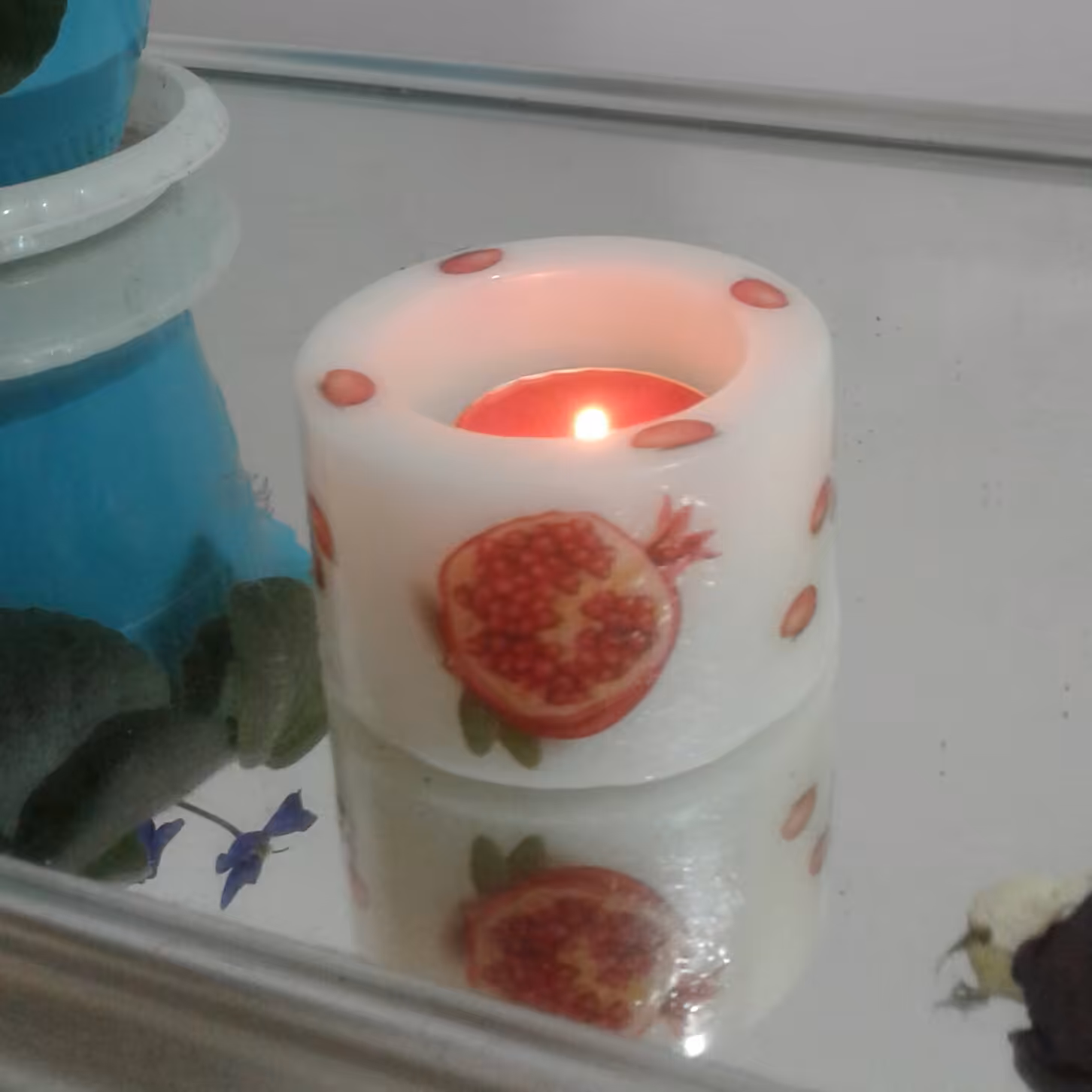 شمع فانوسی یلدایی-شمع خاص-شمع هدیه-دکوری-