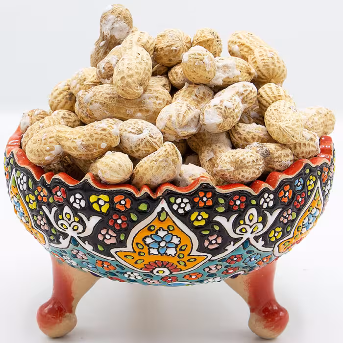 بادام زمینی با پوست تازه نیم کیلویی