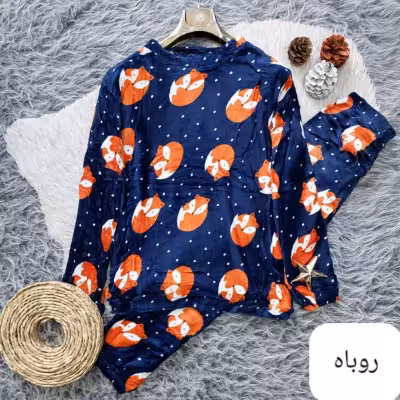 بلوز و شلوار تدی وارداتی نرم و لطیف طرحدار